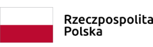 Flaga Polski i napis Rzeczpospolita Polska